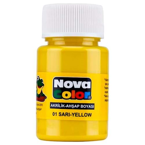 Nova Color Akrilik Boya Şişe 30cc Sarı Nc-169