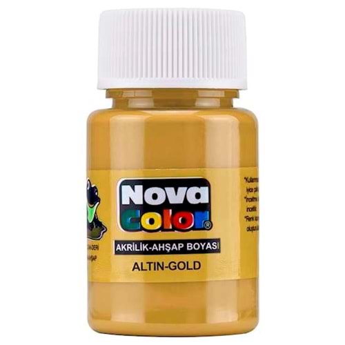 Nova Color Akrilik Boya Şişe 30cc Altın Nc-234