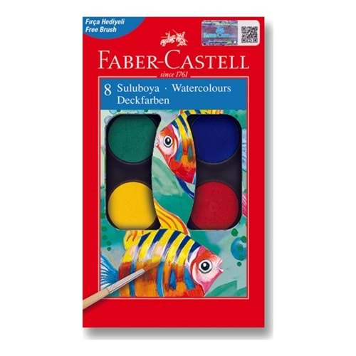 Faber-Castell Suluboya, 8 Renk Küçük Boy