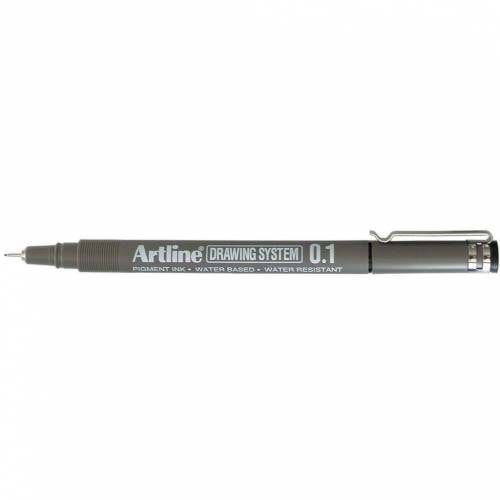 Artline 232 Çizim Kalemi 0.1mm Siyah Kesik Uçlu