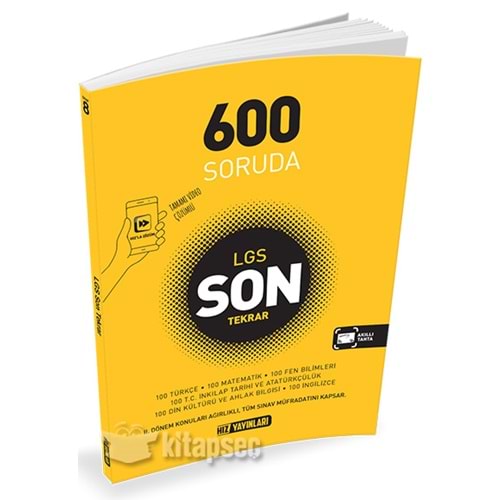 Hız Yayınları 600 Soruda LGS Son Tekrar-