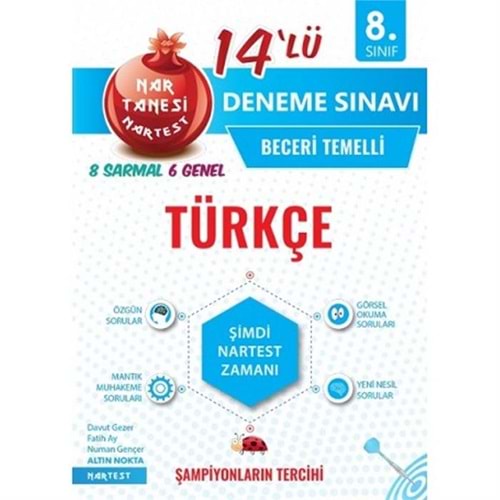 8.Sınıf Nar Tanesi Türkçe 14 Deneme Sınavı