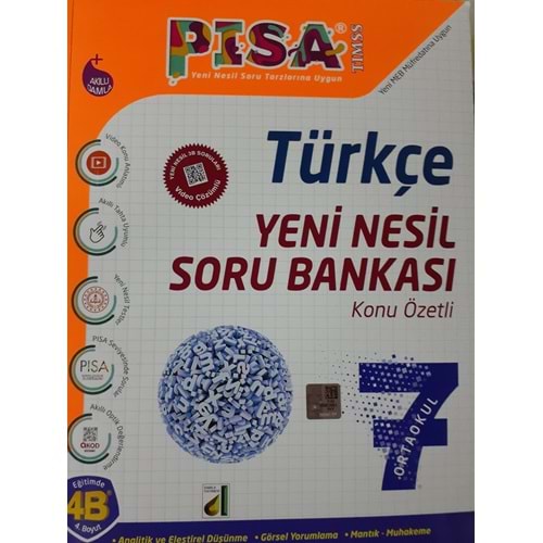 Pisa 7.Sınıf Türkçe Yeni Nesil Soru Bankası