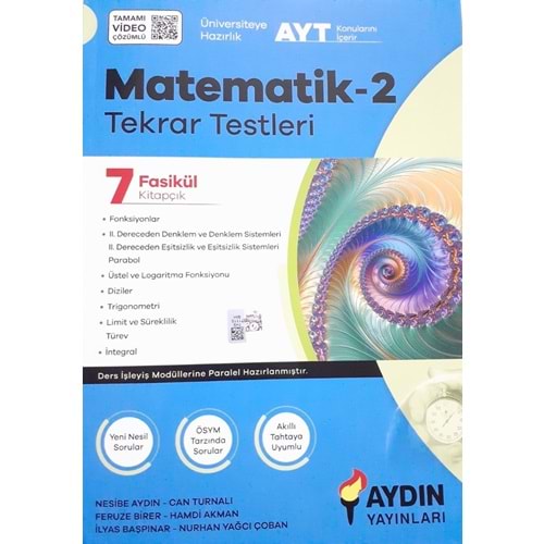 Aydın Üniversiteye Hazırlık Matematik-2 Tekrar Testleri (AYT)