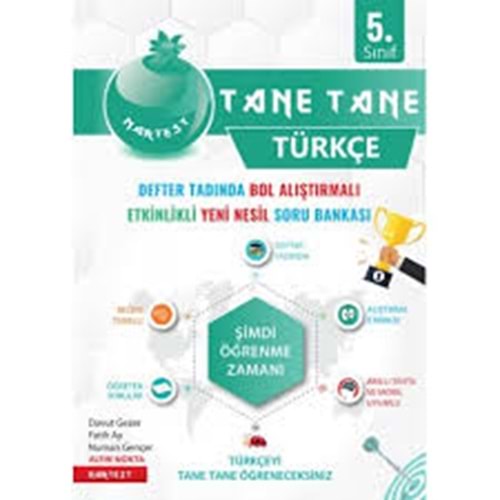 Nartest 5.Sınıf Yeşil Defter Tadında Tane Tane Türkçe Soru Bankası