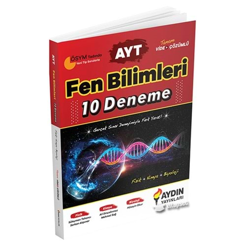 AYT Fen Bilimleri 10 Deneme Aydın Yayınları