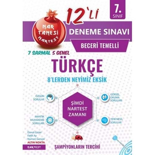 7. Sınıf Mavi Türkçe 12 Deneme Sınavı