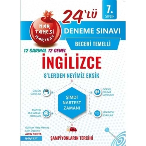 7. Sınıf Mavi İngilizce 24 Deneme Sınavı