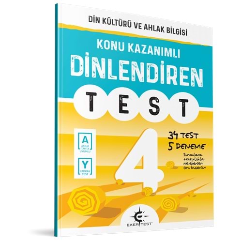 4. Sınıf Dinlendiren Test Eker Test Yayınları