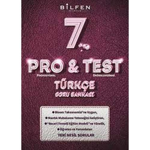 BİLFEN 7 SINIF PRO TEST TÜRKÇE SB