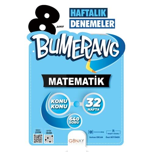 8.Sınıf Bumerang 32’lik Haftalık Matematik Denemeleri