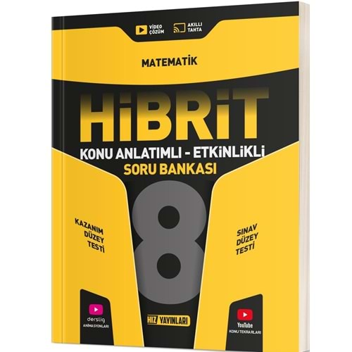 HIZ YAYINLARI 8. SINIF HİBRİT MATEMATİK SORU BANKASI