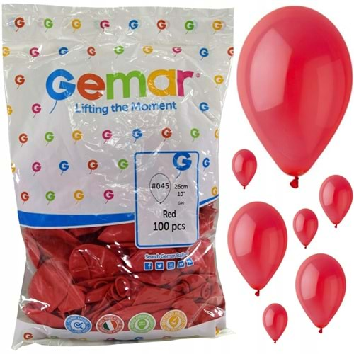 GEMAR İÇ MEKAN BALON KIRMIZI 100 ADET