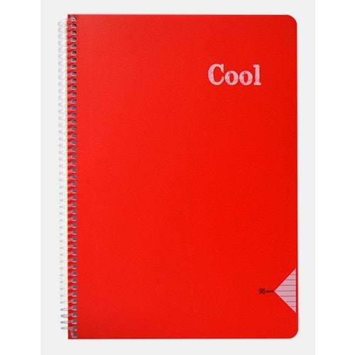 K.Color A4 96 Yp.Çizgili PP Kp.Spiralli Cool Defter