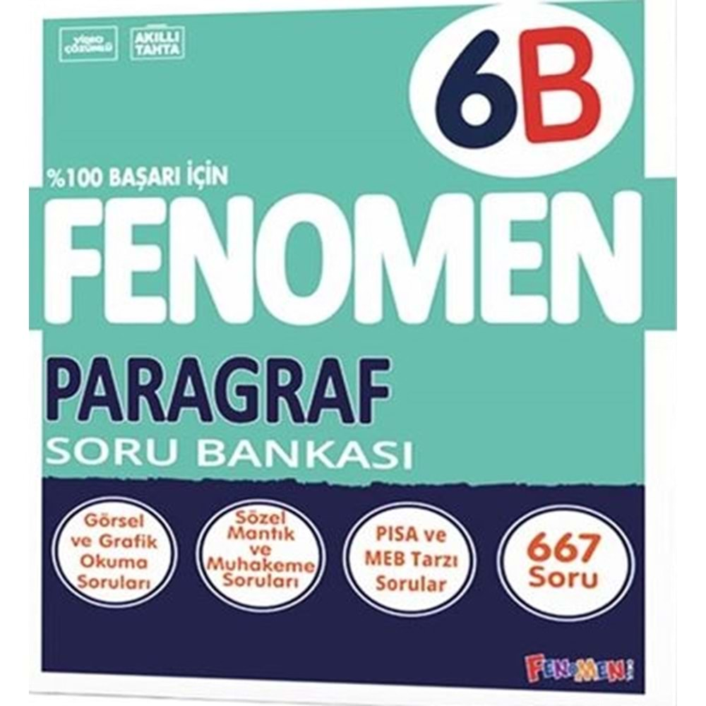 FENOMEN 6 SINIF PARAGRAF B SORU BANKASI