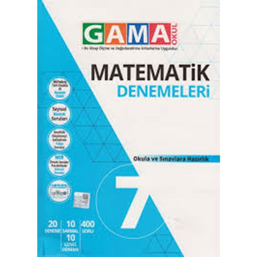 7.Sınıf Gama Matematik Denemeleri